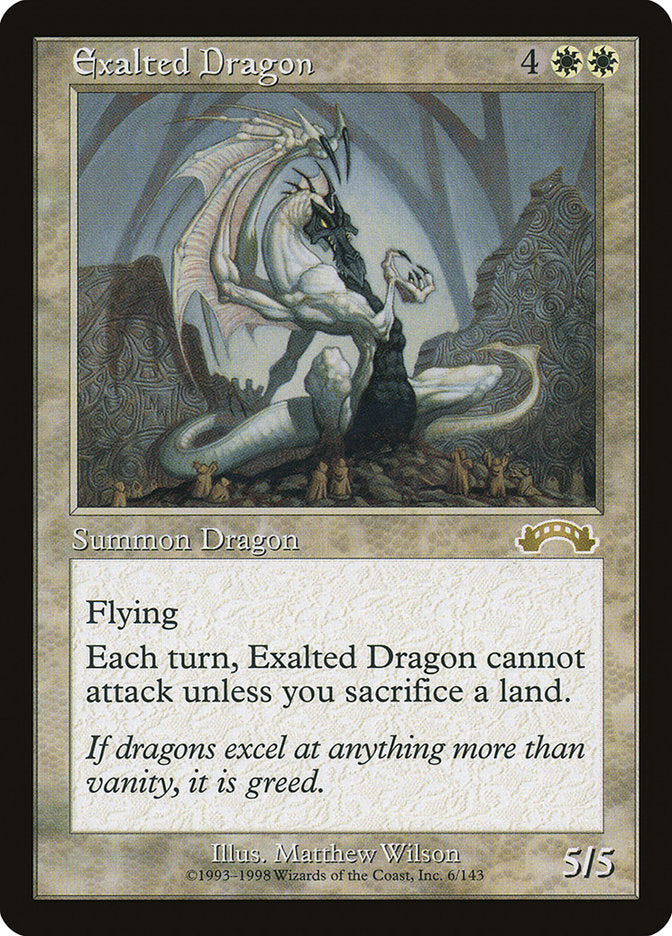 Exalted Dragon [Exodus] MTG Single Magic: The Gathering | Red Claw Gaming