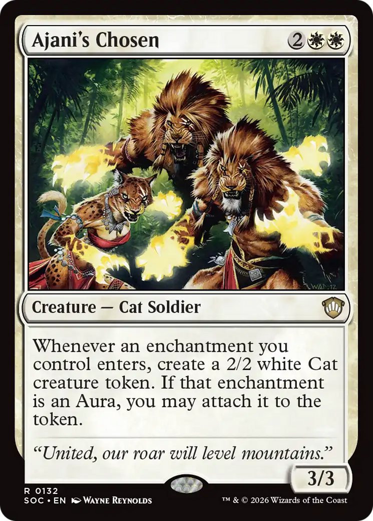 Ajani's Chosen [Secrets of Strixhaven Commander] MTG Single Magic: The Gathering | Red Claw Gaming