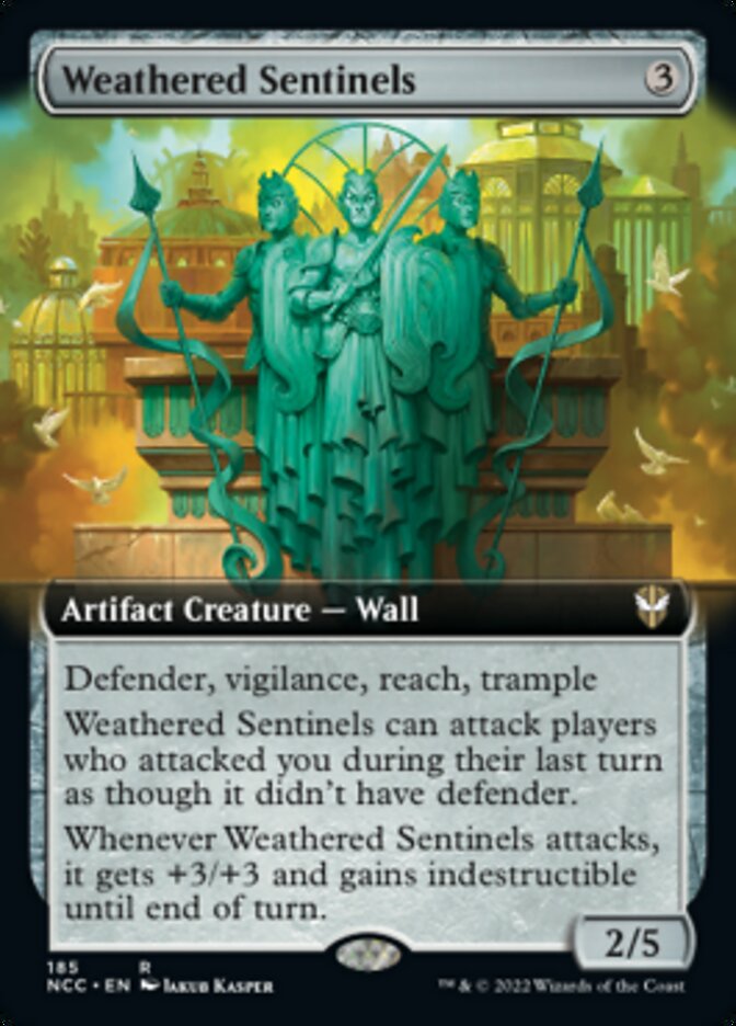Weathered Sentinels (Extended Art) [Streets of New Capenna Commander] MTG Single Magic: The Gathering | Red Claw Gaming