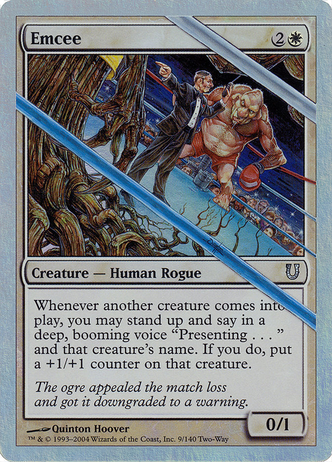 Emcee (Alternate Foil) [Unhinged] MTG Single Magic: The Gathering | Red Claw Gaming