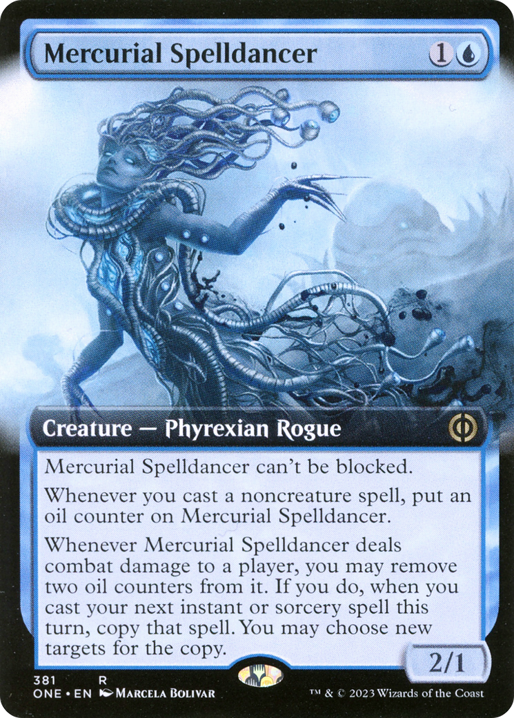 Mercurial Spelldancer (Extended Art) [Phyrexia: All Will Be One] MTG Single Magic: The Gathering | Red Claw Gaming