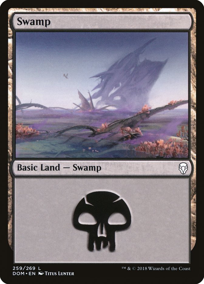 Swamp (259) [Dominaria] MTG Single Magic: The Gathering | Red Claw Gaming