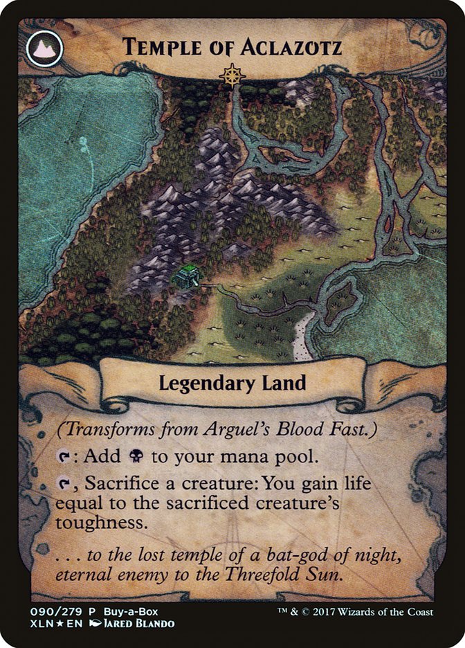 Arguel's Blood Fast // Temple of Aclazotz (Buy-A-Box) [Ixalan Treasure Chest] MTG Single Magic: The Gathering | Red Claw Gaming