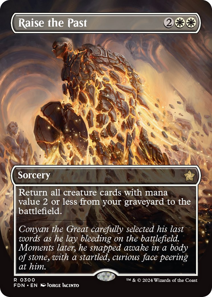 Raise the Past (Borderless) [Foundations] MTG Single Magic: The Gathering | Red Claw Gaming