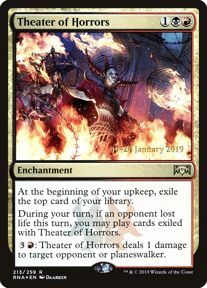 Theater of Horrors [Ravnica Allegiance Prerelease Promos] MTG Single Magic: The Gathering | Red Claw Gaming