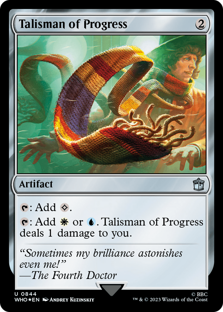 Talisman of Progress (Surge Foil) [Doctor Who] MTG Single Magic: The Gathering    | Red Claw Gaming