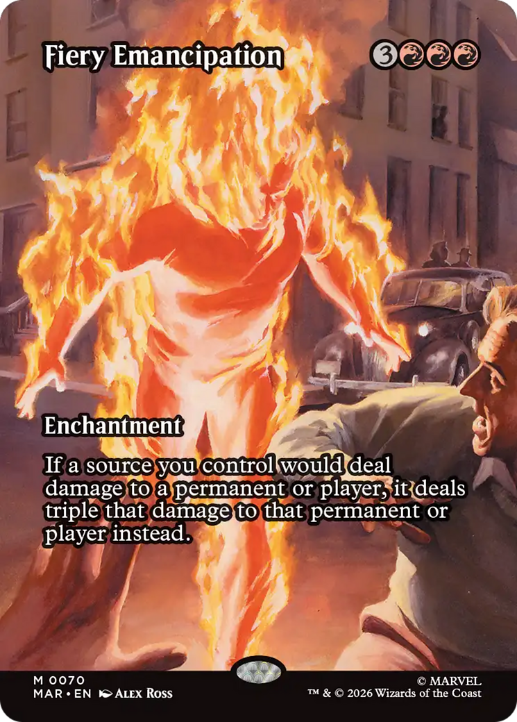Fiery Emancipation (Borderless) [Marvel Universe: Eternal-Legal] | Red Claw Gaming