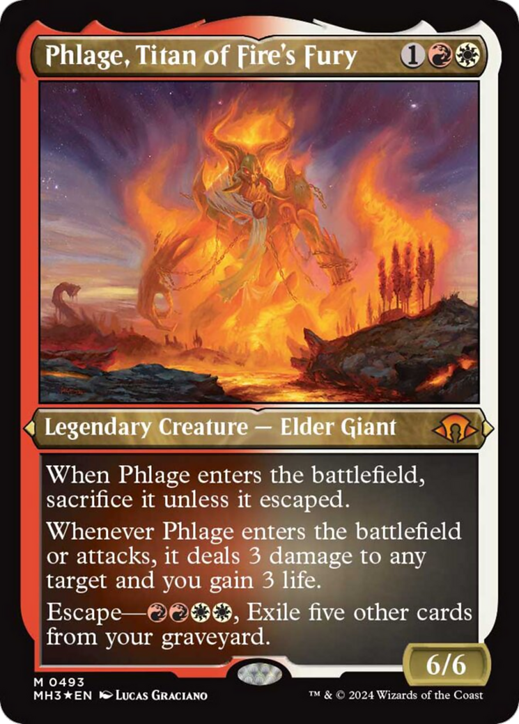 Phlage, Titan of Fire's Fury (Foil Etched) [Modern Horizons 3] MTG Single Magic: The Gathering    | Red Claw Gaming