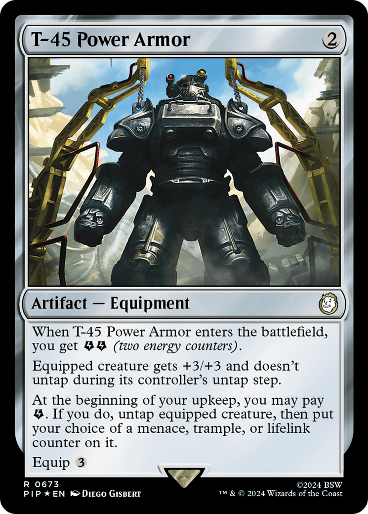 T-45 Power Armor (Surge Foil) [Fallout] MTG Single Magic: The Gathering    | Red Claw Gaming