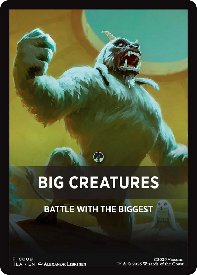 Big Creatures Theme Card [Avatar: The Last Airbender Tokens] MTG Single Magic: The Gathering | Red Claw Gaming