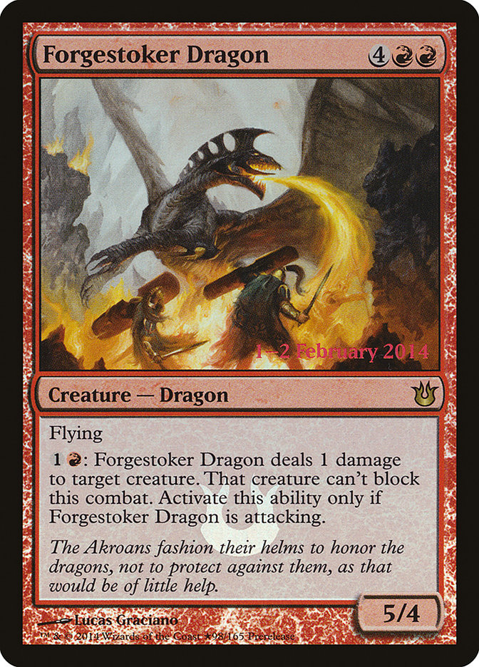 Forgestoker Dragon [Born of the Gods Prerelease Promos] MTG Single Magic: The Gathering | Red Claw Gaming