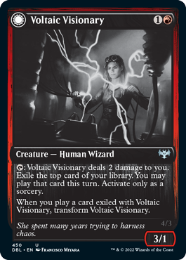 Voltaic Visionary // Volt-Charged Berserker [Innistrad: Double Feature] MTG Single Magic: The Gathering | Red Claw Gaming