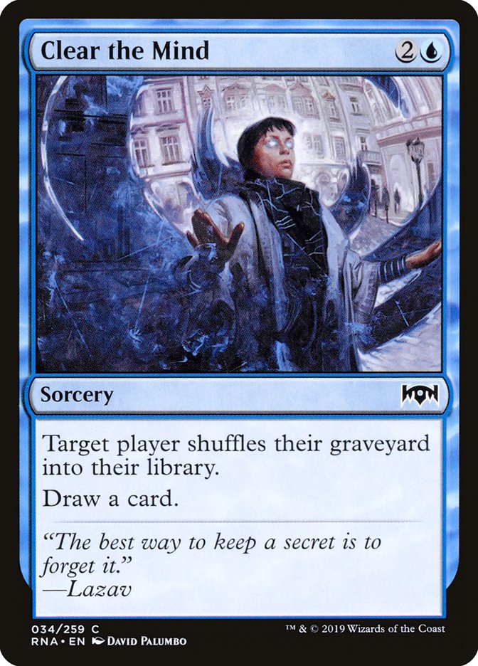Clear the Mind [Ravnica Allegiance] MTG Single Magic: The Gathering | Red Claw Gaming