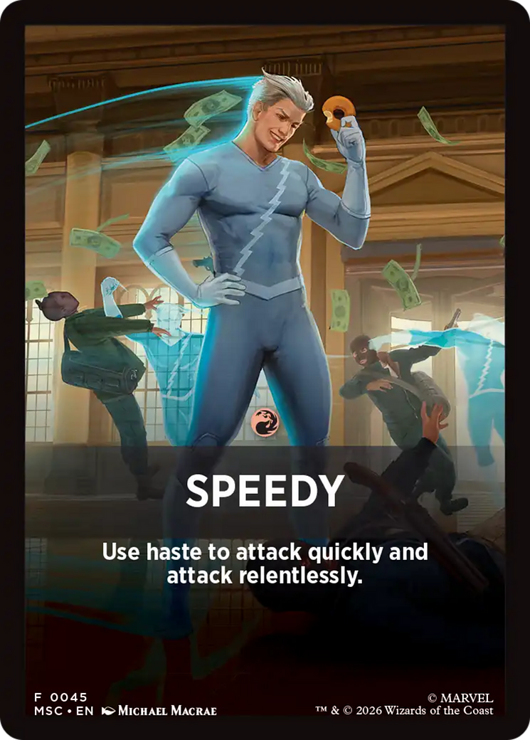 Speedy Theme Card [Marvel Super Heroes Commander] | Red Claw Gaming