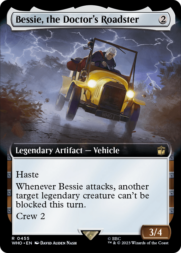 Bessie, the Doctor's Roadster (Extended Art) [Doctor Who] MTG Single Magic: The Gathering    | Red Claw Gaming