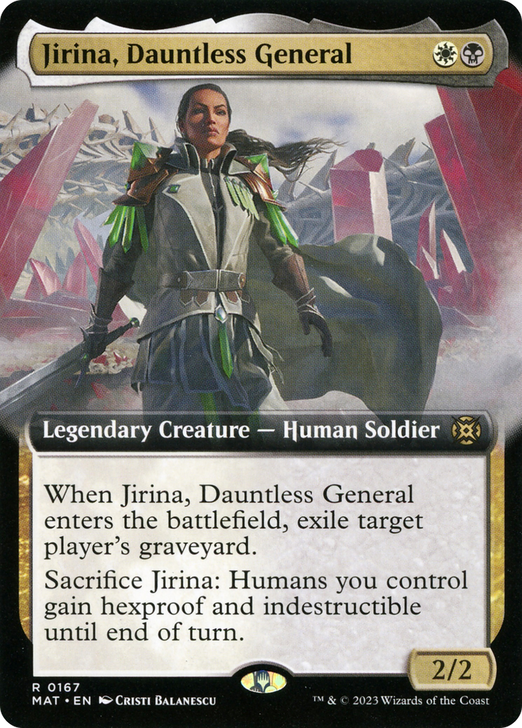 Jirina, Dauntless General (Extended Art) [March of the Machine: The Aftermath] MTG Single Magic: The Gathering | Red Claw Gaming