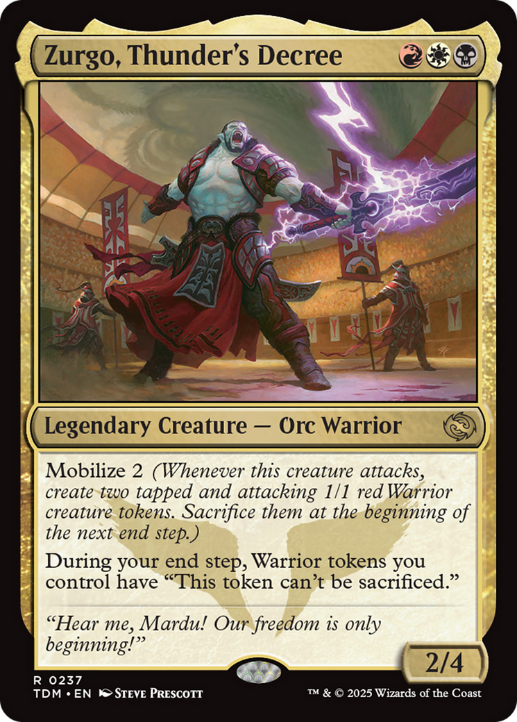 Zurgo, Thunder's Decree [Tarkir: Dragonstorm] MTG Single Magic: The Gathering | Red Claw Gaming