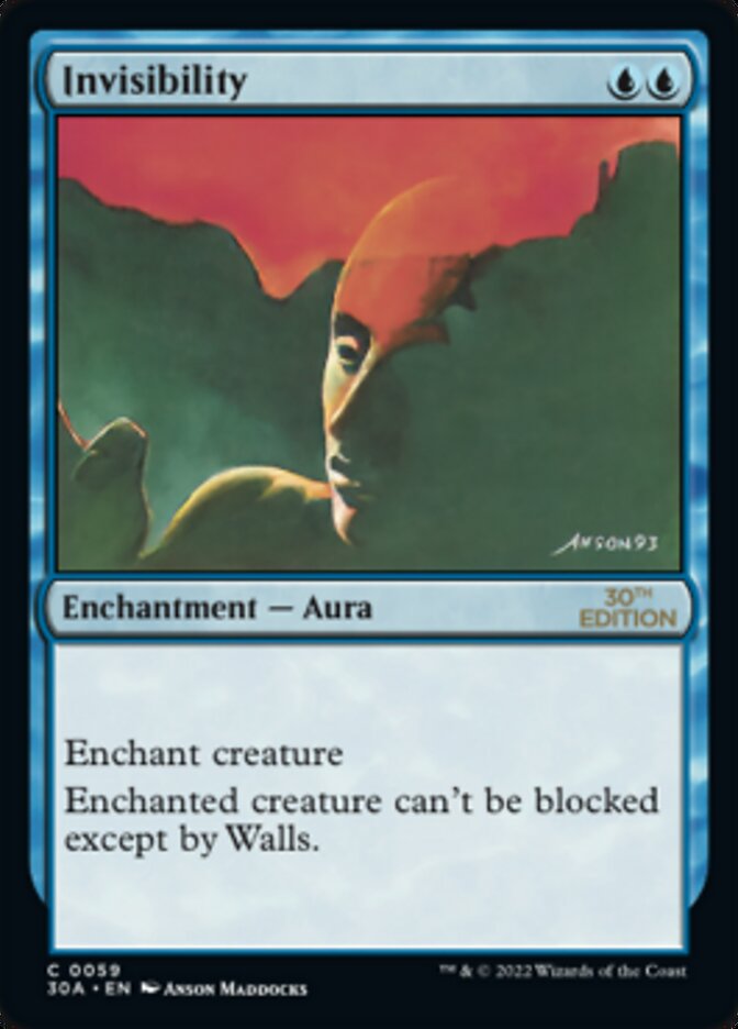 Invisibility [30th Anniversary Edition] MTG Single Magic: The Gathering | Red Claw Gaming