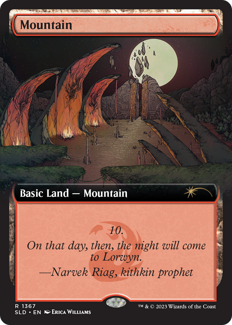 Mountain (1367) [Secret Lair Drop Series] MTG Single Magic: The Gathering | Red Claw Gaming
