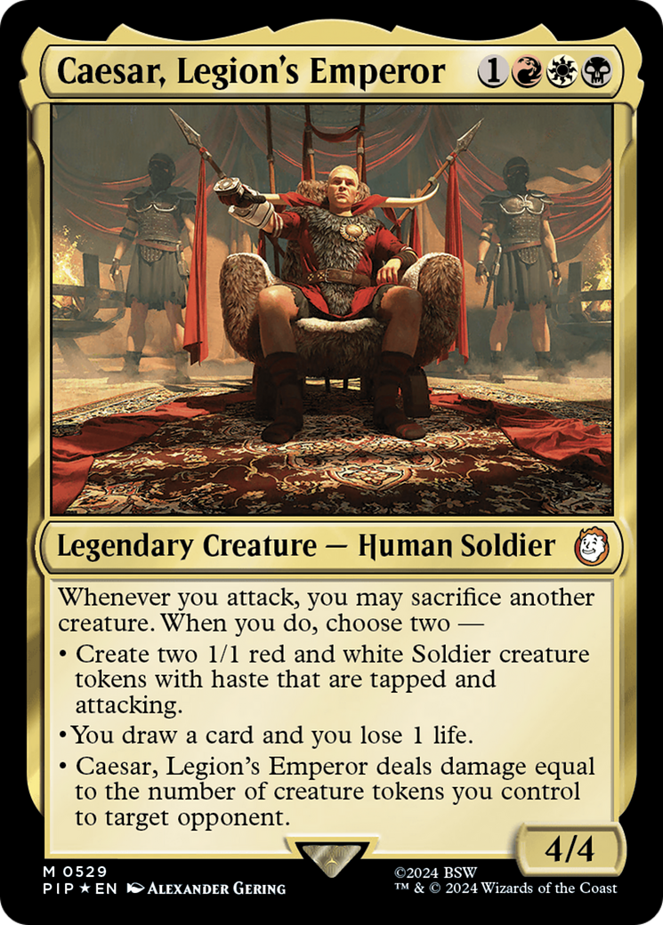 Caesar, Legion's Emperor (Surge Foil) [Fallout] MTG Single Magic: The Gathering | Red Claw Gaming