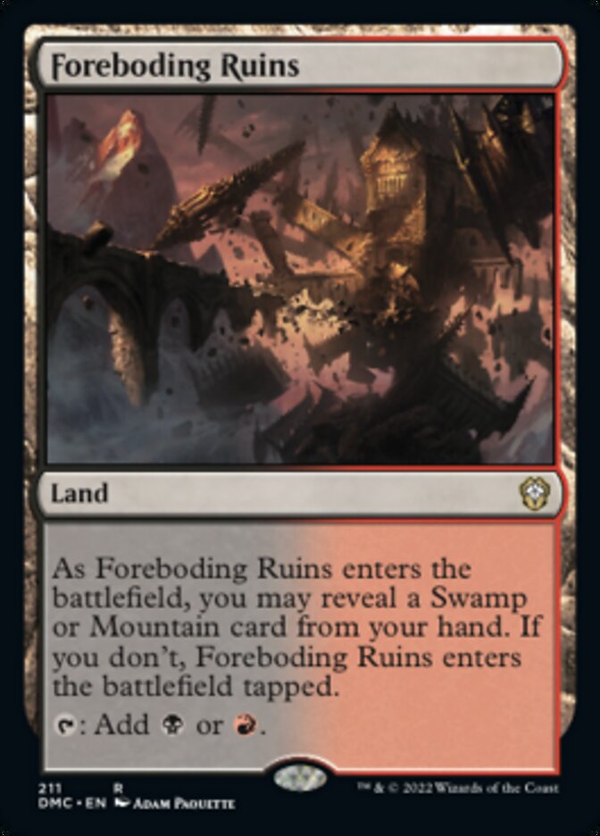 Foreboding Ruins [Dominaria United Commander] MTG Single Magic: The Gathering | Red Claw Gaming