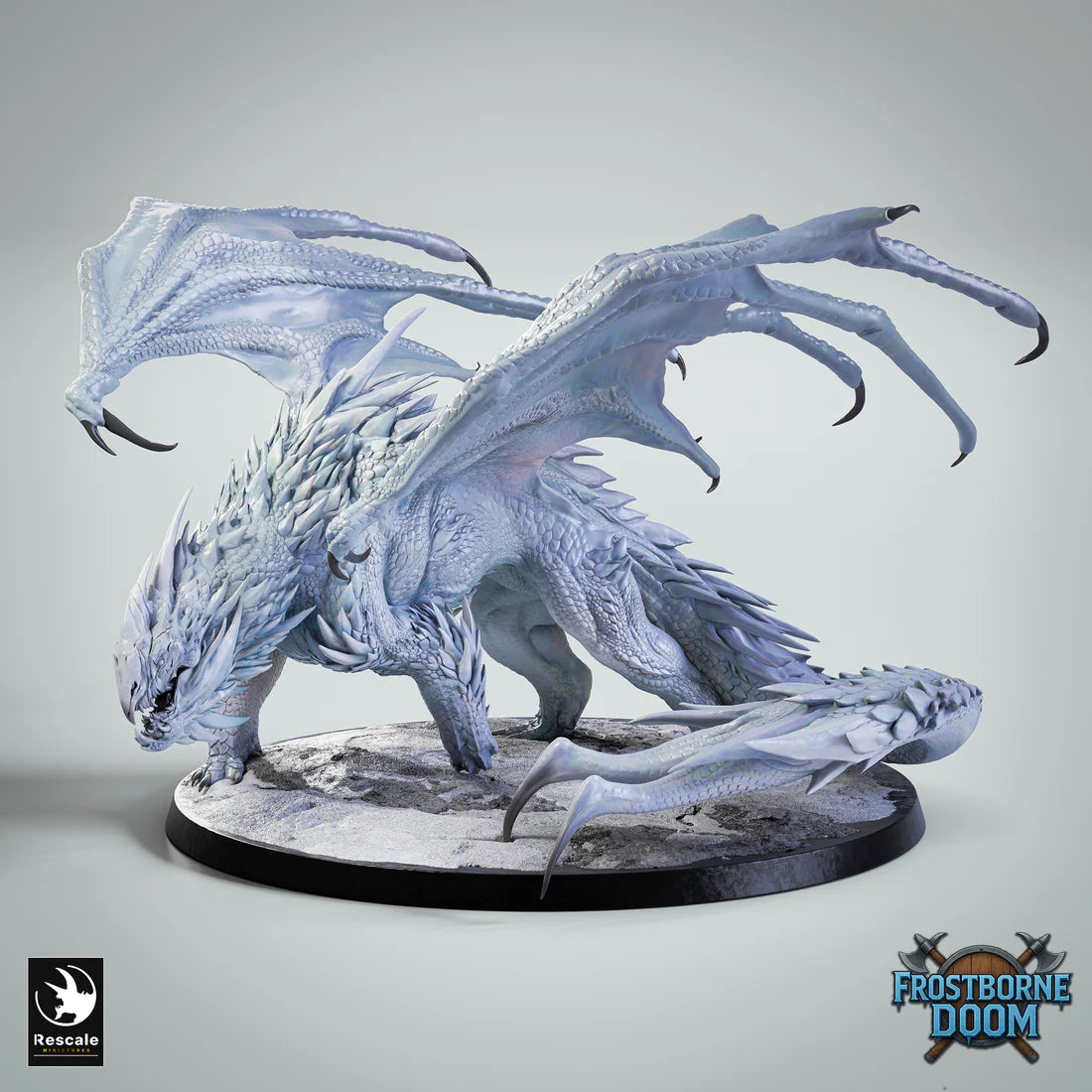 Darkwood Prints - Chromatic White Dragon Minatures Darkwood Prints | Red Claw Gaming