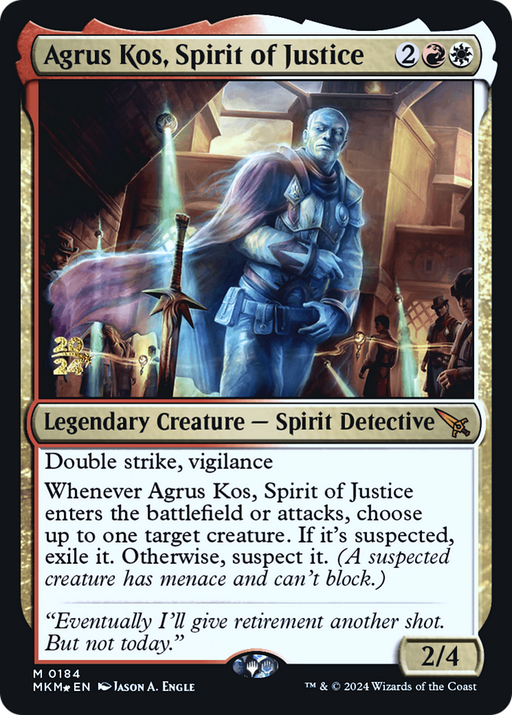 Agrus Kos, Spirit of Justice [Murders at Karlov Manor Prerelease Promos] MTG Single Magic: The Gathering | Red Claw Gaming