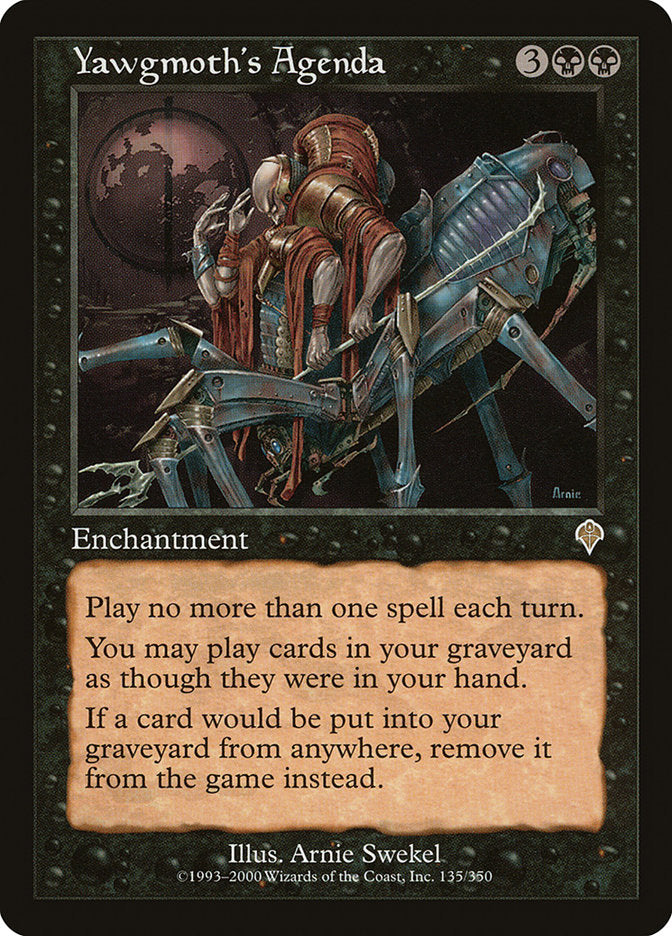 Yawgmoth's Agenda [Invasion] MTG Single Magic: The Gathering | Red Claw Gaming
