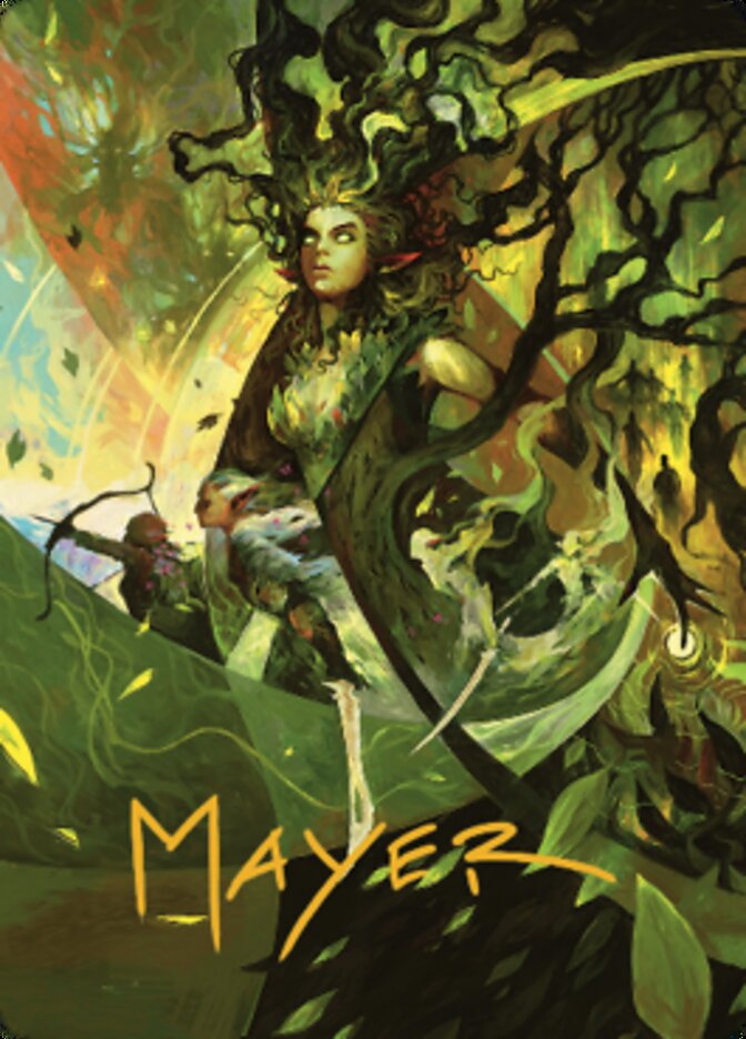 Titania's Command Art Card (Gold-Stamped Signature) [The Brothers' War Art Series] MTG Single Magic: The Gathering | Red Claw Gaming