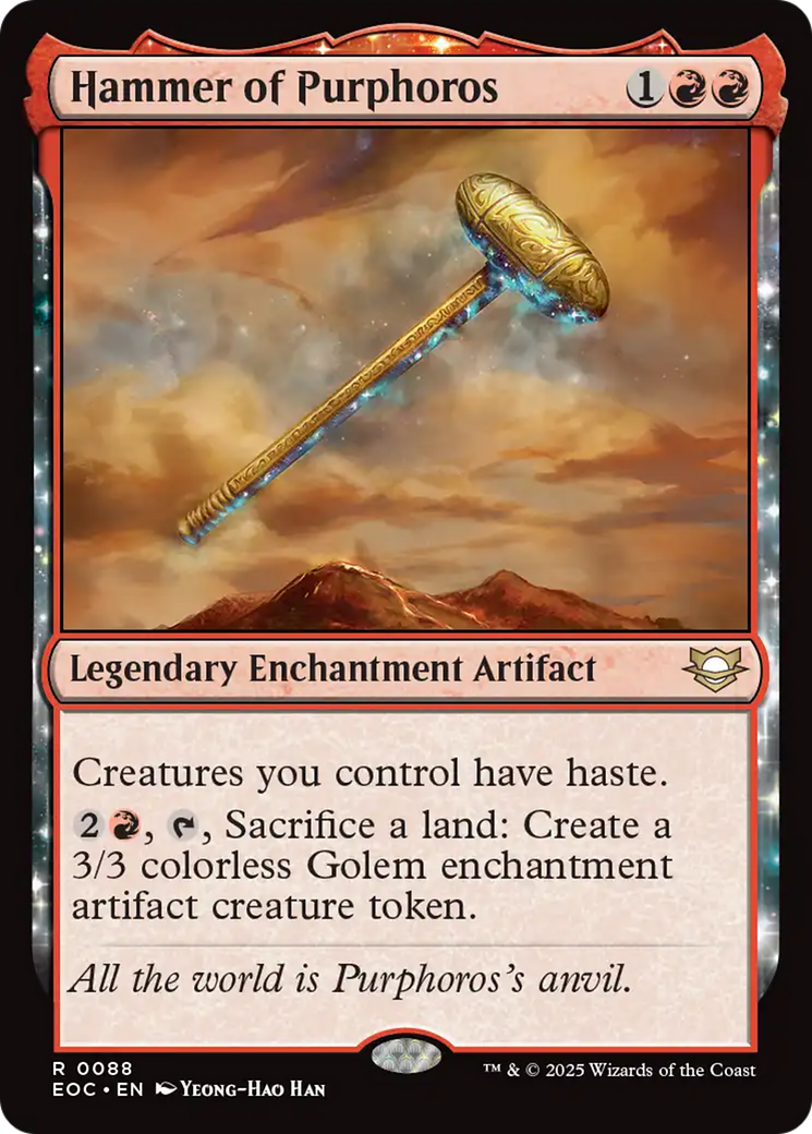 Hammer of Purphoros [Edge of Eternities Commander] MTG Single Magic: The Gathering | Red Claw Gaming