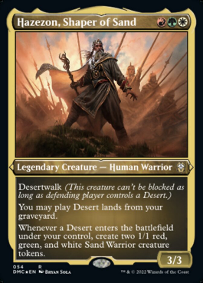Hazezon, Shaper of Sand (Foil Etched) [Dominaria United Commander] MTG Single Magic: The Gathering | Red Claw Gaming