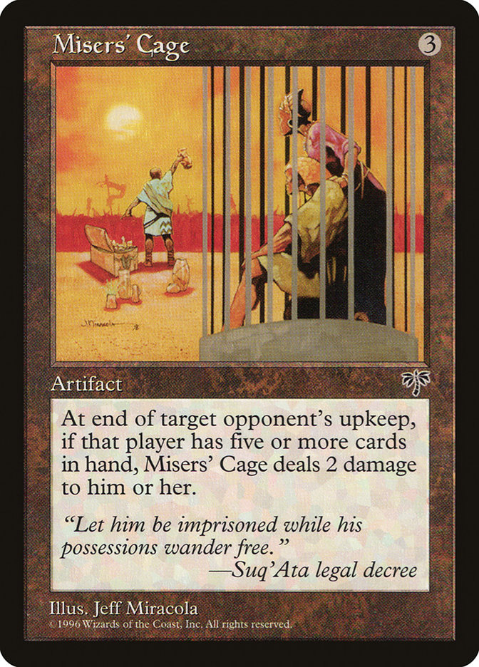 Misers' Cage [Mirage] MTG Single Magic: The Gathering | Red Claw Gaming
