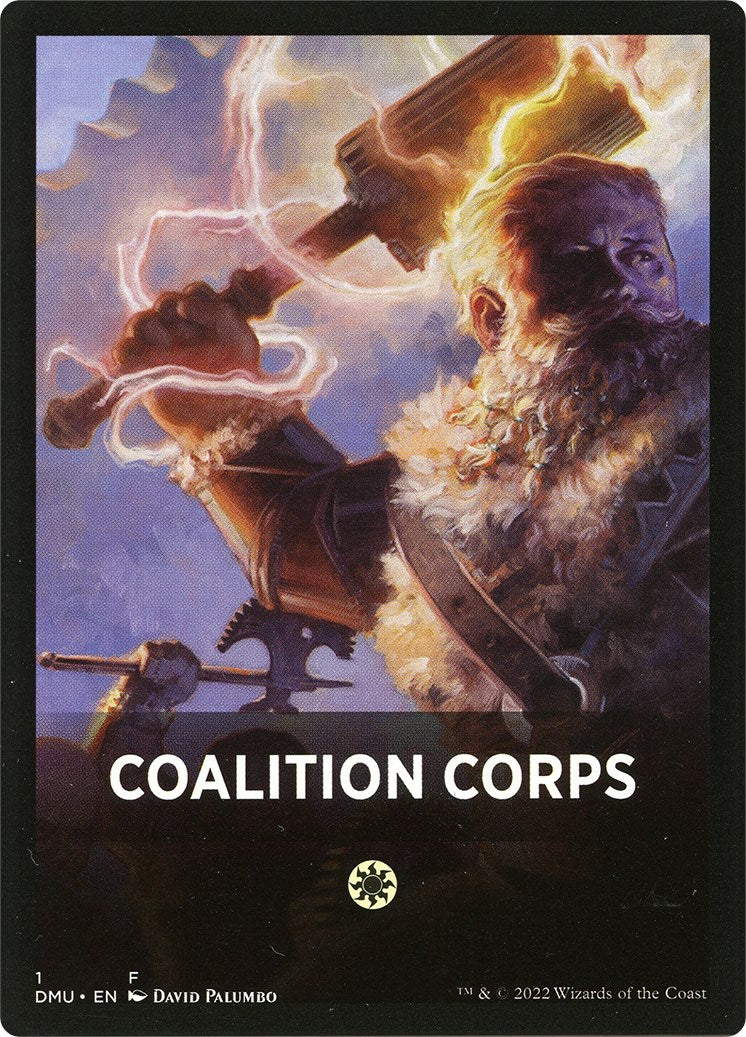 Coalition Corps Theme Card [Dominaria United Tokens] MTG Single Magic: The Gathering | Red Claw Gaming