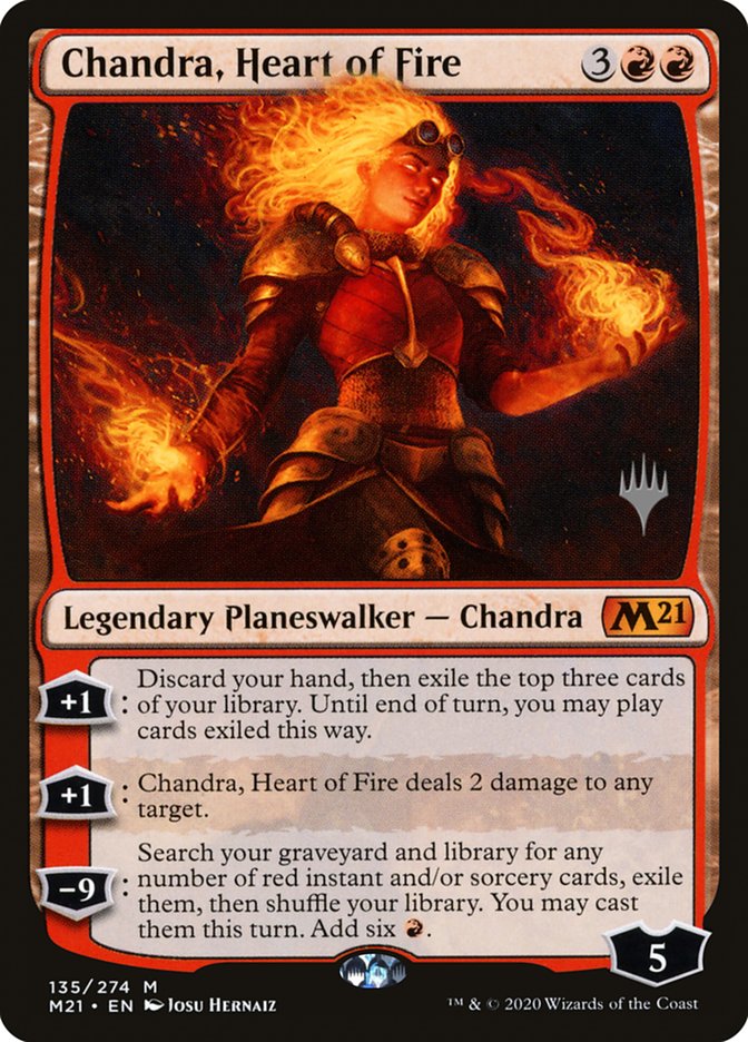 Chandra, Heart of Fire (Promo Pack) [Core Set 2021 Promos] MTG Single Magic: The Gathering | Red Claw Gaming