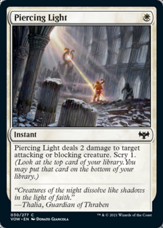 Piercing Light [Innistrad: Crimson Vow] MTG Single Magic: The Gathering | Red Claw Gaming