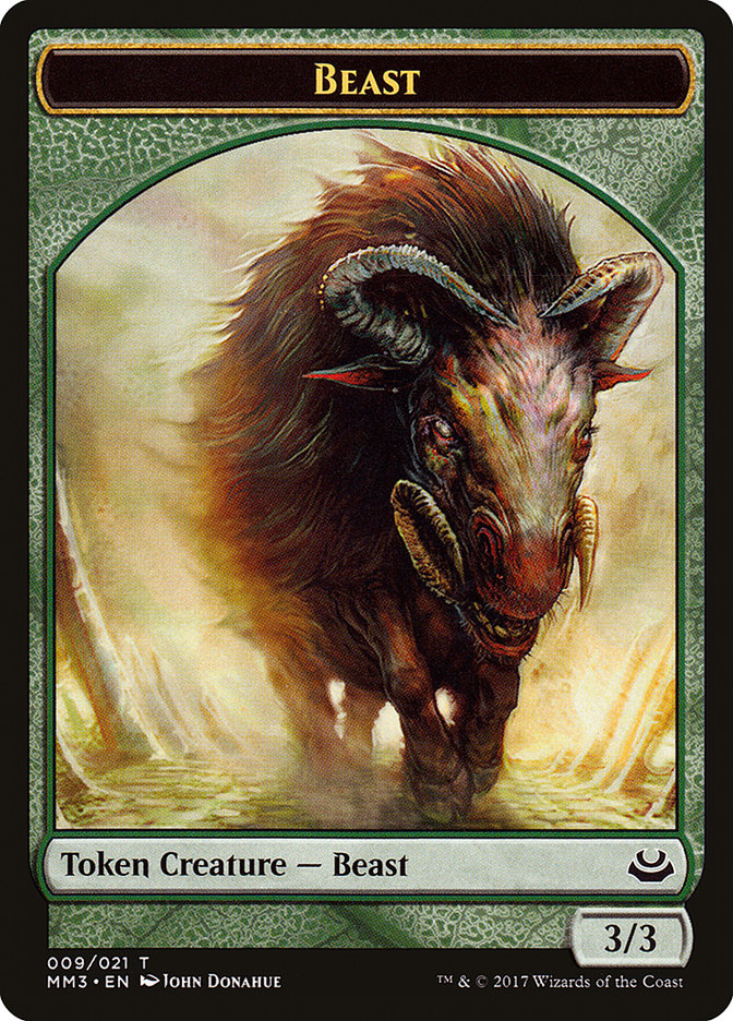 Beast Token (009/021) [Modern Masters 2017 Tokens] MTG Single Magic: The Gathering | Red Claw Gaming