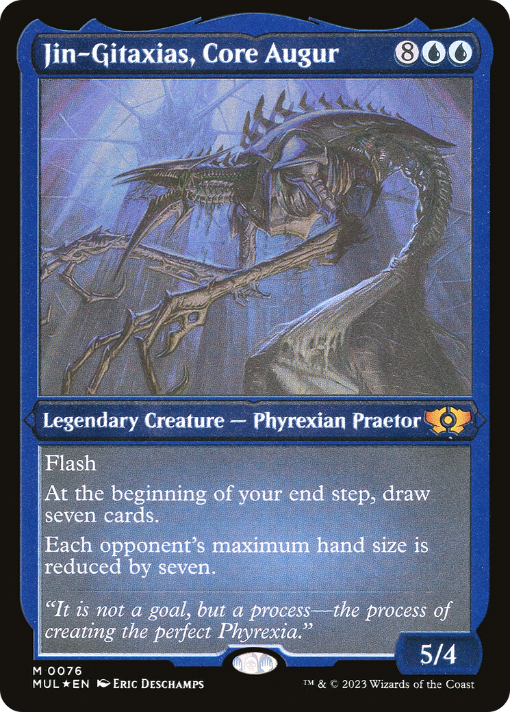 Jin-Gitaxias, Core Augur (Foil Etched) [Multiverse Legends] MTG Single Magic: The Gathering | Red Claw Gaming