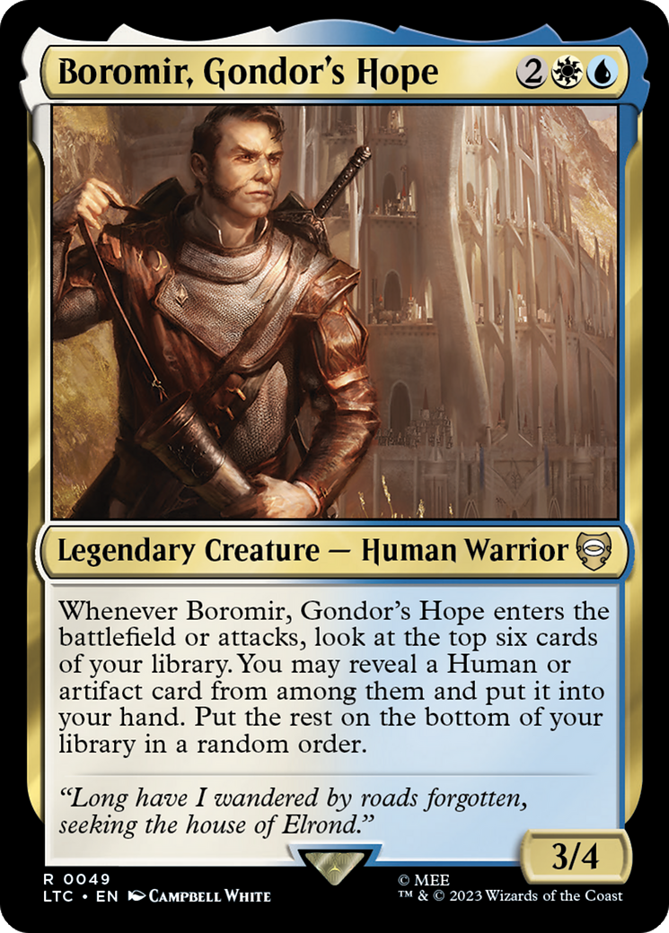 Boromir, Gondor's Hope [The Lord of the Rings: Tales of Middle-Earth Commander] MTG Single Magic: The Gathering | Red Claw Gaming