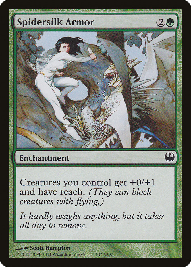 Spidersilk Armor [Duel Decks: Knights vs. Dragons] MTG Single Magic: The Gathering | Red Claw Gaming