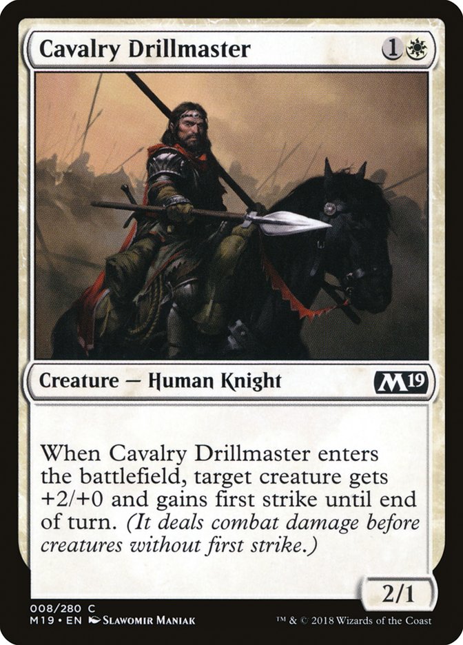 Cavalry Drillmaster [Core Set 2019] MTG Single Magic: The Gathering | Red Claw Gaming