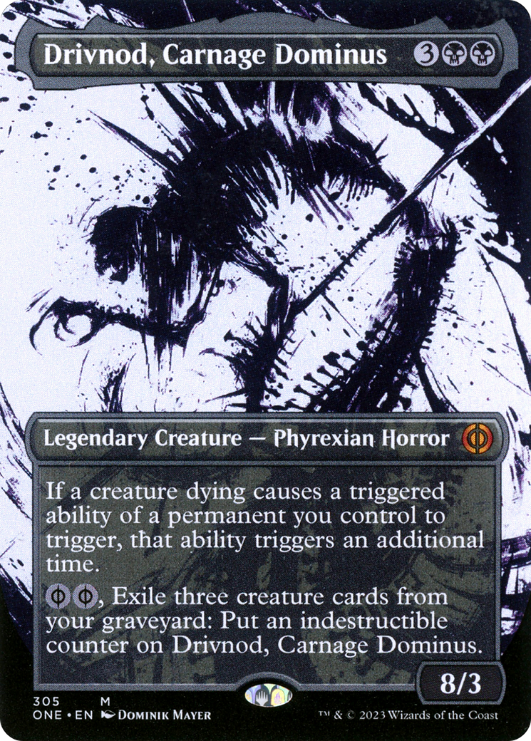 Drivnod, Carnage Dominus (Borderless Ichor) [Phyrexia: All Will Be One] MTG Single Magic: The Gathering | Red Claw Gaming