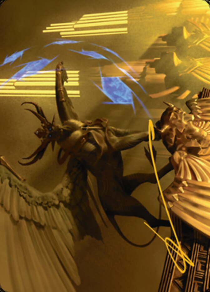 Raffine, Scheming Seer Art Card (Gold-Stamped Signature) [Streets of New Capenna Art Series] MTG Single Magic: The Gathering | Red Claw Gaming