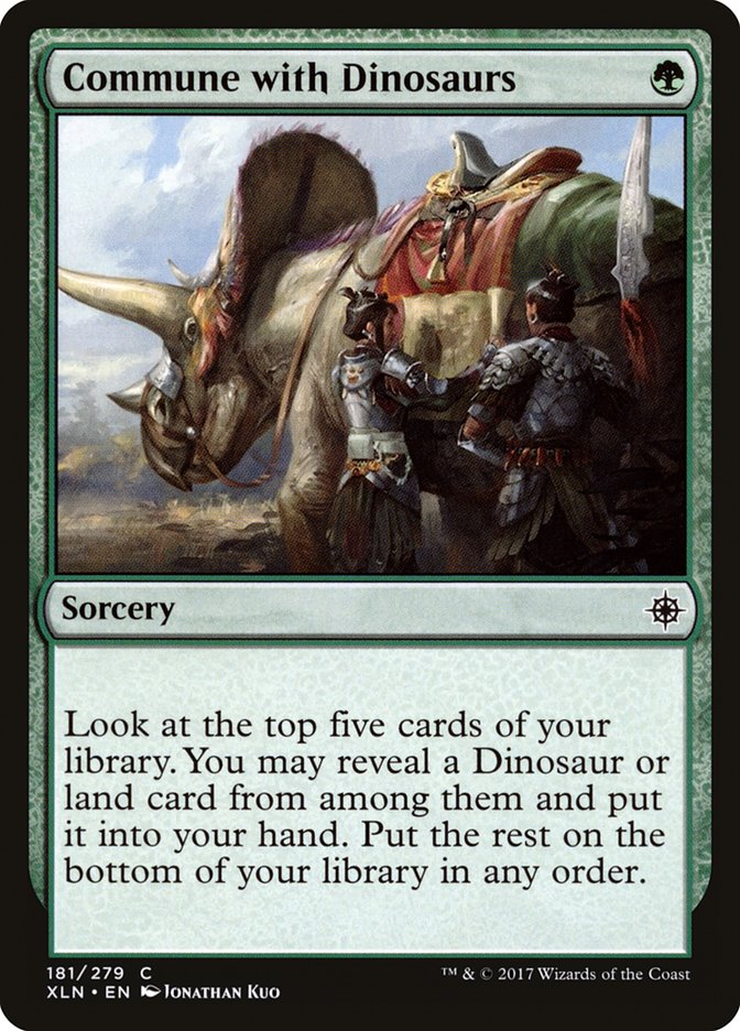 Commune with Dinosaurs [Ixalan] MTG Single Magic: The Gathering | Red Claw Gaming