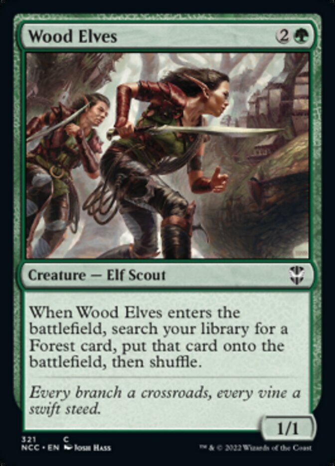 Wood Elves [Streets of New Capenna Commander] MTG Single Magic: The Gathering | Red Claw Gaming