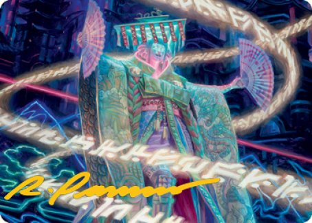 Satsuki, the Living Lore Art Card (Gold-Stamped Signature) [Kamigawa: Neon Dynasty Art Series] MTG Single Magic: The Gathering | Red Claw Gaming