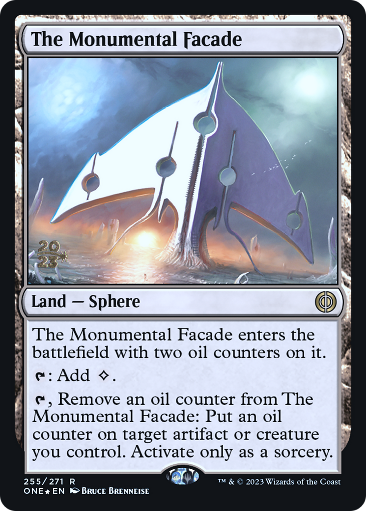 The Monumental Facade [Phyrexia: All Will Be One Prerelease Promos] MTG Single Magic: The Gathering | Red Claw Gaming