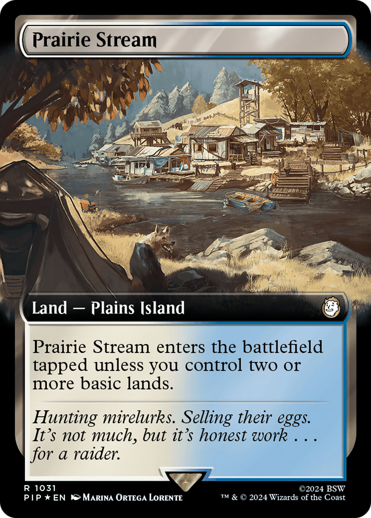 Prairie Stream (Extended Art) (Surge Foil) [Fallout] MTG Single Magic: The Gathering | Red Claw Gaming