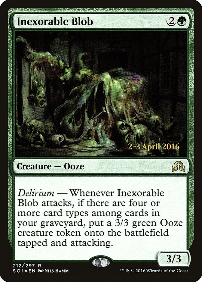Inexorable Blob [Shadows over Innistrad Prerelease Promos] MTG Single Magic: The Gathering | Red Claw Gaming