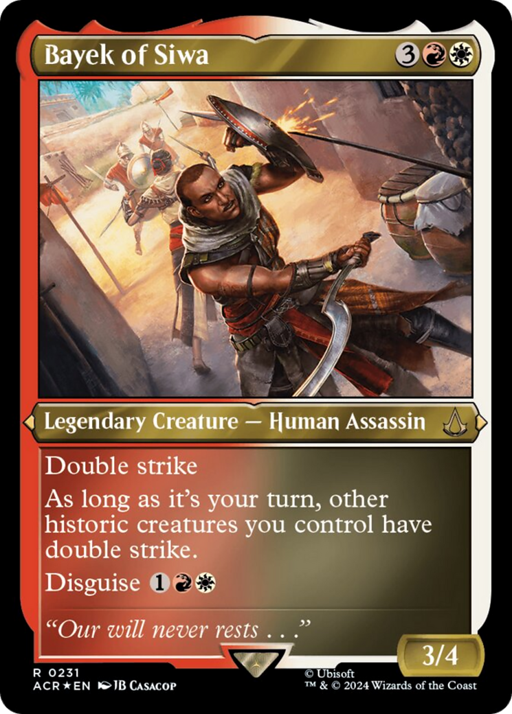 Bayek of Siwa (Foil Etched) [Assassin's Creed] MTG Single Magic: The Gathering | Red Claw Gaming