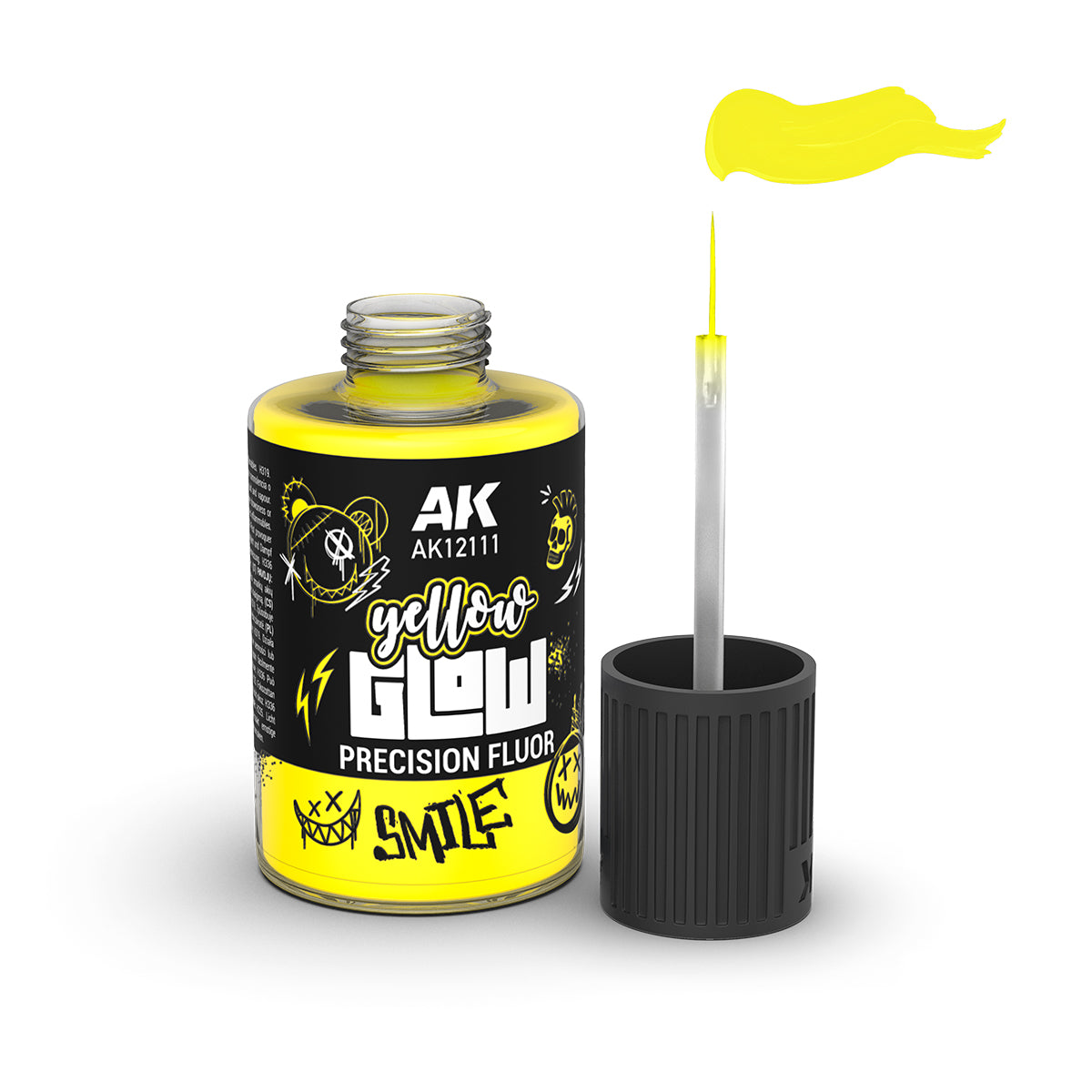 AK Interactive Yellow Glow Precision Fluor Yellow 30ml | Red Claw Gaming